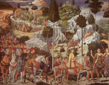 Benozzo Di Lese Di Sandro Gozzoli : Procession of the Youngest King (east wall)